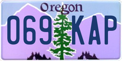 OR license plate 069KAP