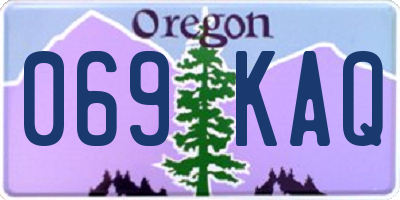 OR license plate 069KAQ