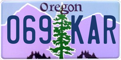 OR license plate 069KAR
