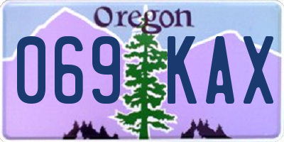 OR license plate 069KAX