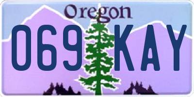 OR license plate 069KAY