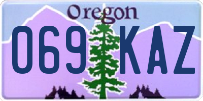OR license plate 069KAZ
