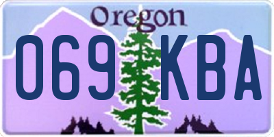 OR license plate 069KBA
