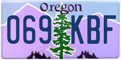 OR license plate 069KBF