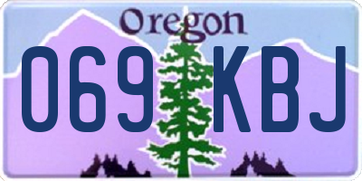 OR license plate 069KBJ