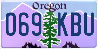 OR license plate 069KBU