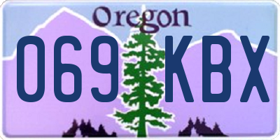OR license plate 069KBX