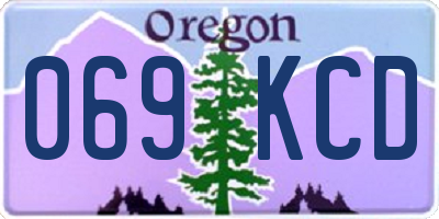OR license plate 069KCD