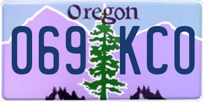 OR license plate 069KCO