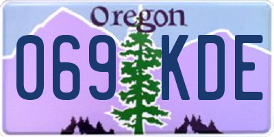 OR license plate 069KDE