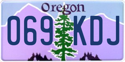 OR license plate 069KDJ