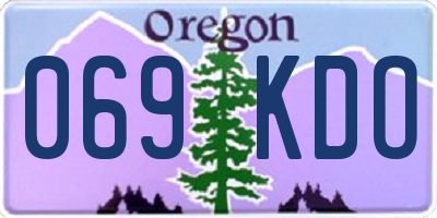 OR license plate 069KDO