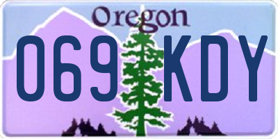 OR license plate 069KDY