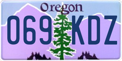 OR license plate 069KDZ