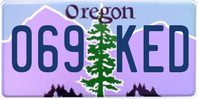 OR license plate 069KED
