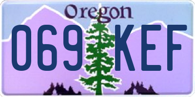 OR license plate 069KEF