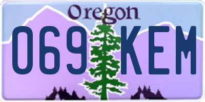 OR license plate 069KEM