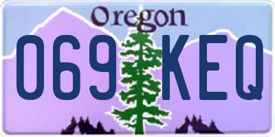 OR license plate 069KEQ