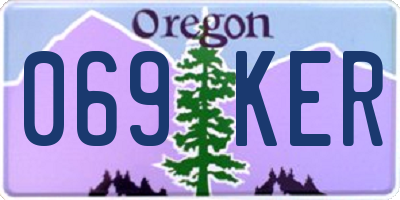 OR license plate 069KER