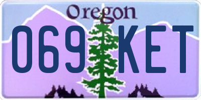 OR license plate 069KET