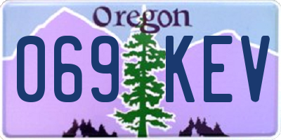 OR license plate 069KEV
