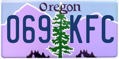 OR license plate 069KFC
