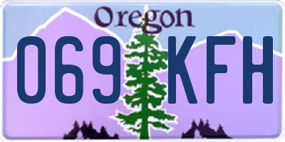 OR license plate 069KFH