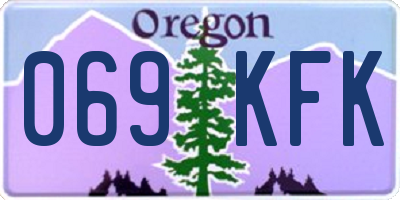 OR license plate 069KFK