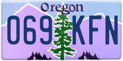 OR license plate 069KFN