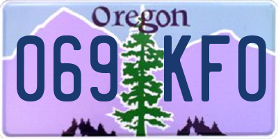 OR license plate 069KFO