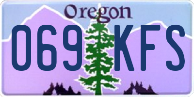 OR license plate 069KFS