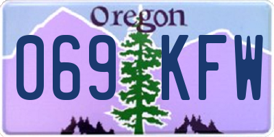 OR license plate 069KFW