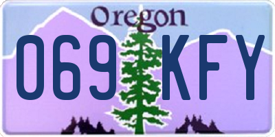 OR license plate 069KFY