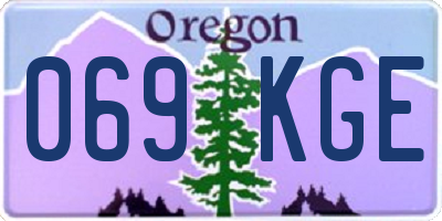 OR license plate 069KGE