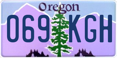 OR license plate 069KGH