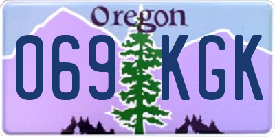 OR license plate 069KGK