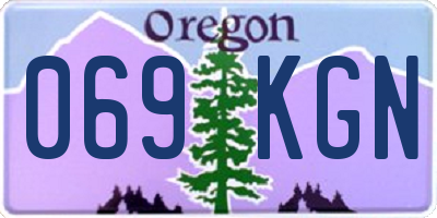 OR license plate 069KGN