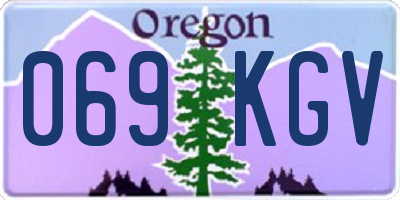 OR license plate 069KGV