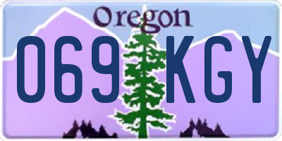 OR license plate 069KGY