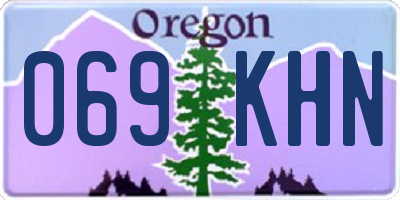 OR license plate 069KHN