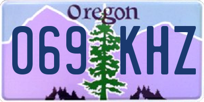 OR license plate 069KHZ