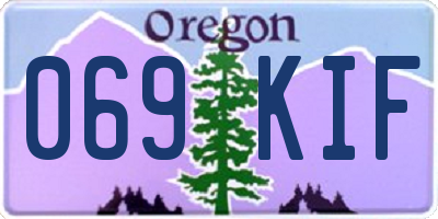 OR license plate 069KIF