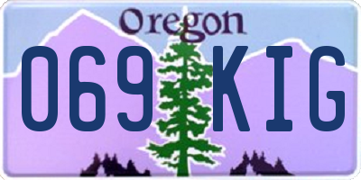 OR license plate 069KIG