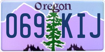 OR license plate 069KIJ
