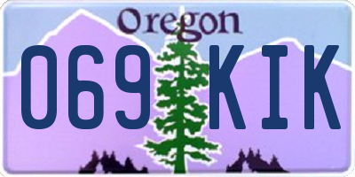 OR license plate 069KIK