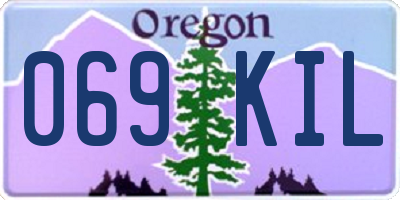 OR license plate 069KIL