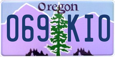OR license plate 069KIO
