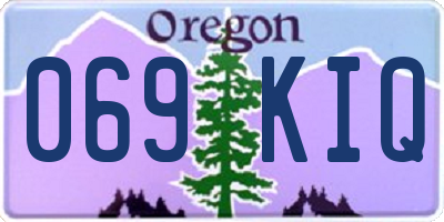 OR license plate 069KIQ