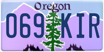 OR license plate 069KIR