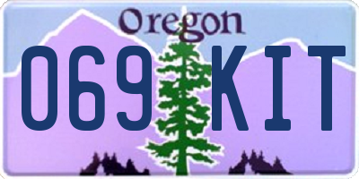 OR license plate 069KIT
